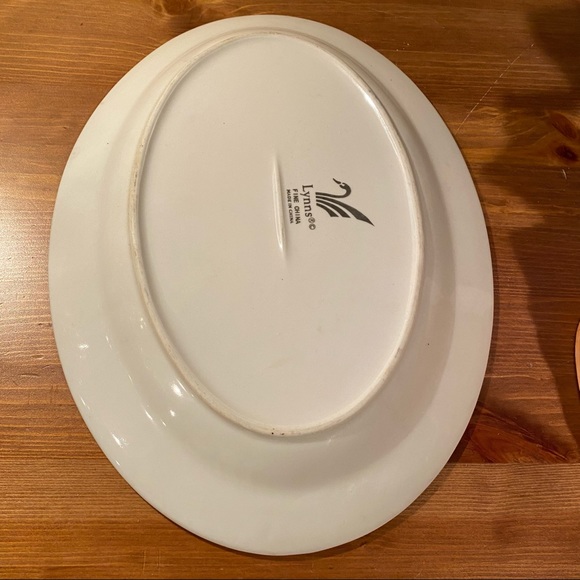 Lynns Fine China Oval Serving Platter ESABETH Pink Rosebud - Picture 4 of 5